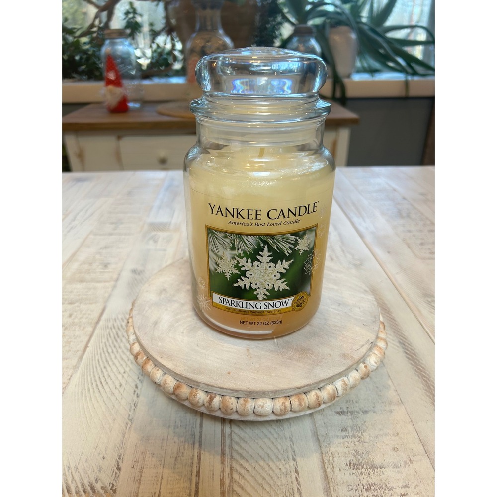 Yankee‎ Candle Sparkling Snow Jar Candle 22 oz Winter Holiday Fragrance